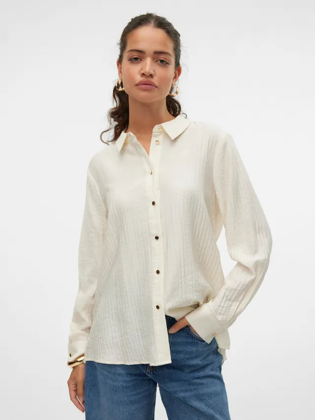 CAMICIA PANNA PIEGHE ART.10315088